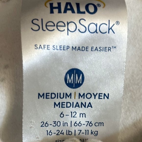 Halo-Summer Two Baby Sleep Sacks Rain clouds  NB-Floral Medium 6-12 Months - Picture 6 of 7